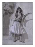 Chanteur grec Giclee-trykk av Alexandre Bida