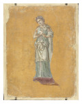 Fragment de peinture murale : Calliope, muse de la poésie épique Giclee Print