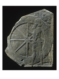 Fragment de bas-relief : roue du char royal que tient un officier Lámina giclée Fragment de bas-relief : roue du char royal que tient un officier Lámina giclée