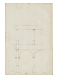 Fragment de palais avec deux arcades au rez-de-chaussée Reproduction procédé giclée par Herman Vischer