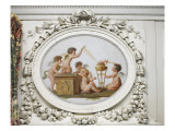Salon des jeux de la reine Marie-Antoinette : le Feu reproduction procédé giclée par Piat Joseph Sauvage