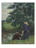 Les pêcheurs reproduction procédé giclée par Armand Guillaumin
