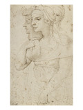 Groupe de trois femmes vues à mi-corps reproduction procédé giclée par Giorgio Vasari