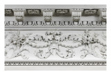 Salon de jeux de la Reine Marie-Antoinette : détail de la frise et corniche Lámina giclée