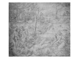 Fable de Diane et Orion : Diane montre le corps d'Orion à Jupiter reproduction procédé giclée