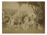 Groupe de 5 hommes montés sur des ânes, Gérome au centre, en Orient Lámina giclée Groupe de 5 hommes montés sur des ânes, Gérome au centre, en Orient Lámina giclée
