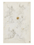 Figures assises sur des nuages Giclée-tryk af Francesco Solimena