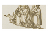 Groupe de figures debout, tournées vers la gauche Giclee Print by Adam Elsheimer