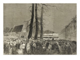 Obsèques de Napoléon III 25 janvier 1873 : arrivée du corps à l'église Sain Giclée-Druck von Daniel Urrabieta Vierge