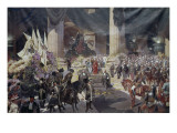 Funérailles du Président Sadi Carnot célébrées au Panthéon, le 1er juillet 1894 Giclee-trykk av Georges Jules Bertrand