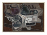 Compotier et verre reproduction procédé giclée par Juan Gris