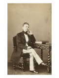 Francois Alexandre Eiffel Sitting, Leaning on a Table Giclee Print by Alexandre Ken