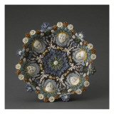 Plat au masque Reproduction procédé giclée par Bernard Palissy