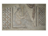 Fragment de mosaïque : harpiste Reproduction procédé giclée