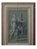 Gray Bottom Panels the Salon Louis Xiii: "A Couple" Giclee Print by Ambroise Dubois
