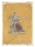 Fragment de peinture murale : Clio, muse de l'Histoire reproduction procédé giclée