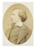 Gustave Denis en buste de profil dans un oval reproduction procédé giclée par Etienne Carjat