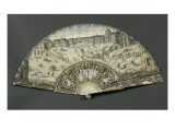Eventail (recto) : château de Versailles, du côté de l'entrée Reproduction procédé giclée