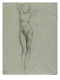 Figure of a Naked Woman Standing, Hands Behind Head Lámina giclée por Henri Gervex