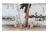 Hamamatsu, scène hivernale reproduction procédé giclée par Ando Hiroshige