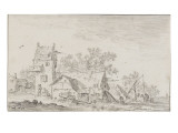 Ferme et ses dépendances reproduction procédé giclée par Jan Van Goyen