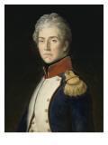 Gabriel-Jean-Joseph Molitor, en uniforme de capitaine au 4e bataillon de Moselen 1792 (1770-1849) Giclee-trykk av Adolphe Brune