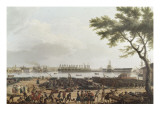Première vue de Toulon, vue du pont-neuf prise à l'angle du parc d'artillerie Reproduction procédé giclée par Claude-Joseph Vernet