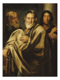 Saint Pierre et deux apôtres reproduction procédé giclée par Jacob Jordaens