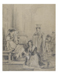 Le Jeudi Saint à Gênes, ou la princesse Doria lavant les pieds des pèlerins Giclee Print by David Wilkie