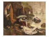 Haydée découvrant le corps de Don Juan (Byron - Don Juan Chant II 129-131) reproduction procédé giclée par Ford Madox Brown