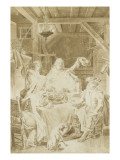 Henri IV chez le fermier Michaud Giclée-Druck von Francois Andre Vincent