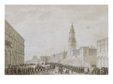 Enterrement d'un officier français à Weimar, en octobre 1806 Giclee Print by Benjamin Zix