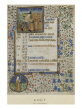Calendar of a Book of Hours for the Use of Coutances reproduction procédé giclée