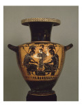 Black Figure Hydria: Achilles and Ajax Playing Dice reproduction procédé giclée