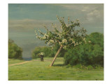 Pommiers en fleurs Giclee Print by Antoine Chintreuil