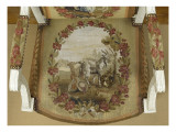 Armchair Louis Xvi Style: Girl with the Dog and Goat Giclee Print