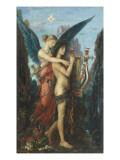 Hésiode et la Muse Lámina giclée por Gustave Moreau