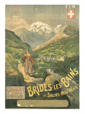 Brides-les-Bains et Salins-Moutiers Reproduction procédé giclée