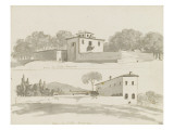 Constructions parmi des arbres Giclée-Druck von Pierre Valenciennes