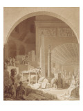 Vue imaginaire du cabinet de travail de Dominique Vivant-Denon reproduction procédé giclée par Benjamin Zix
