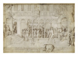 Architecture and Suzanne and the Two Old before Judge Giclee Print by Jacopo Bellini