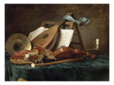 Attributs de la musique Reproduction procédé giclée par Anne Vallayer-coster