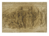 Bas-Relief of Bacchic Nine Figures from the Antique Giclee Print by Bernardo Parentino