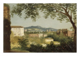 A la villa Farn Giclée-Druck von Pierre Valenciennes
