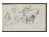 Carnet d'études Lámina giclée por Gustave Moreau