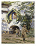 Mendiants près du couvent Giclée-Druck von Sergei Arsenevich Vinogradov