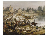 Chasse au daim pour la Saint-Hubert en 1818, dans les bois de Meudon Lámina giclée por Antoine Charles Horace Vernet