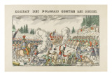 Combat des polonais contre les Russes Lámina giclée Combat des polonais contre les Russes Lámina giclée