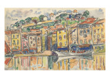 Carnet : Port d'une ville de la côte Méditérranéenne Reproduction procédé giclée par Paul Signac