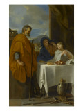 Sainte Famille, dit le Bénédicité reproduction procédé giclée par Charles Le Brun
